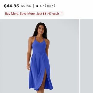 HALARA Women's Midi Dress in Blue
